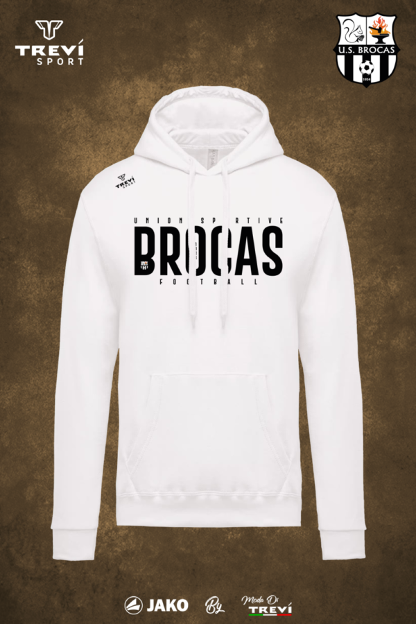 Sweat-a-capuche-coton-Blanc-US-BROCAS