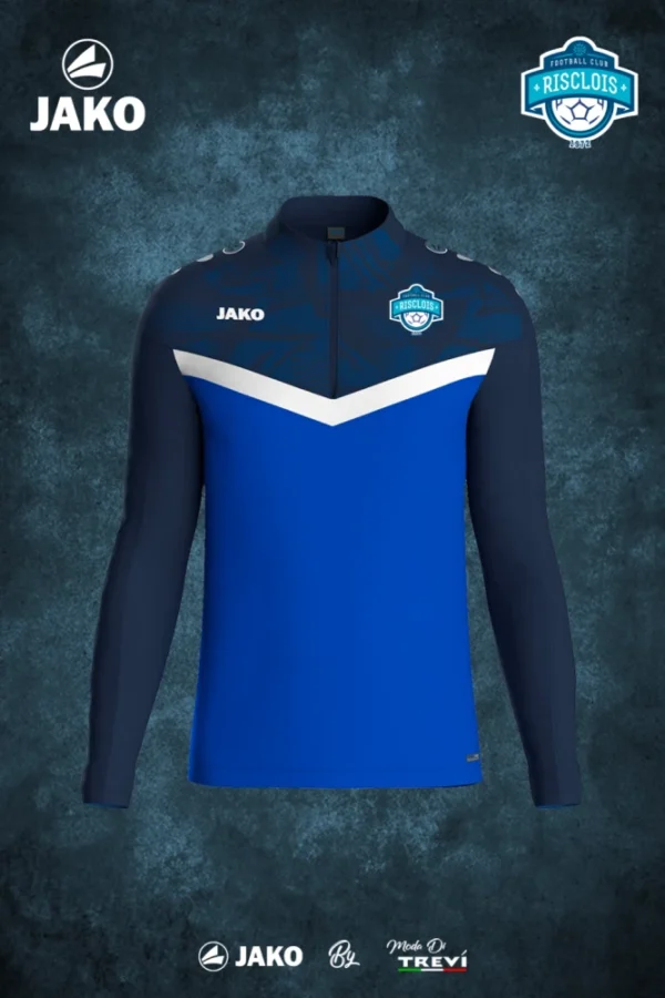 Sweat 1/4 zip Jako Iconic Royal/Marine - FC RISCLOIS