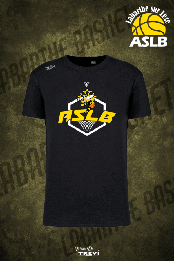 T-shirt-coton-Bio-noir-ASLB-2024