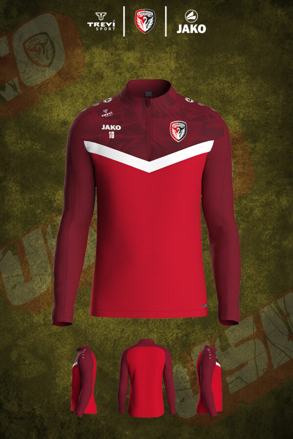 Sweat 1/4 Zip Iconic Rouge 25/26 USBCO