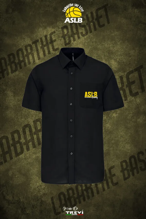 Chemise polycoton noire ASLB 25/26