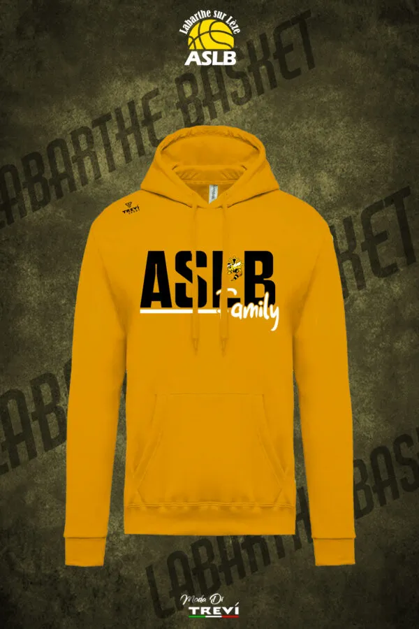 Sweat à capuche coton jaune ASLB 25/26