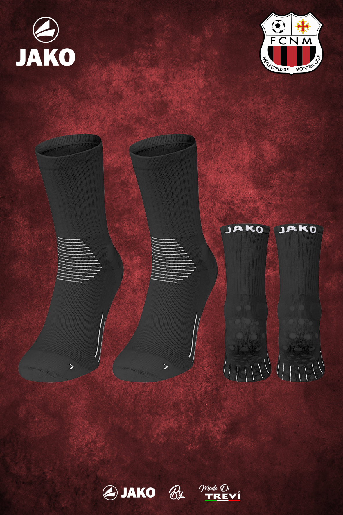 Chaussettes Antidérapentes Noires FCNM - 25/26