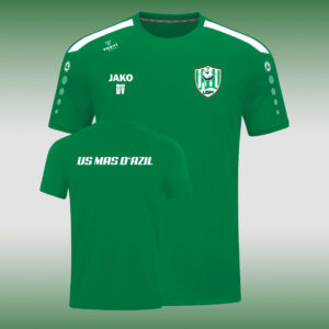 Maillot POWER Vert/Blanc Mas azil - 25/26