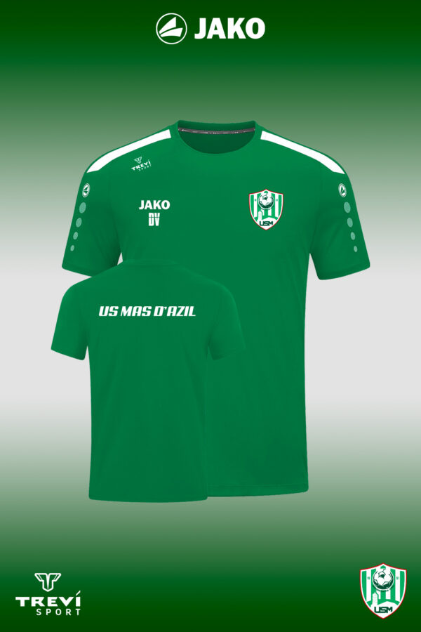 Maillot POWER Vert/Blanc Mas azil - 25/26