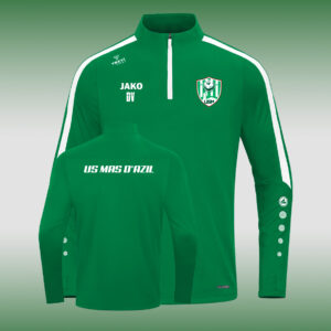 Sweat zip POWER Vert/Blanc Mas azil - 25/26