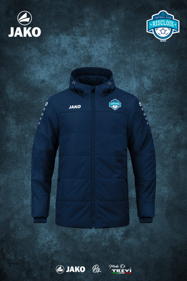 Parka capuche Jako Team Royal ou Marine - FC RISCLOIS