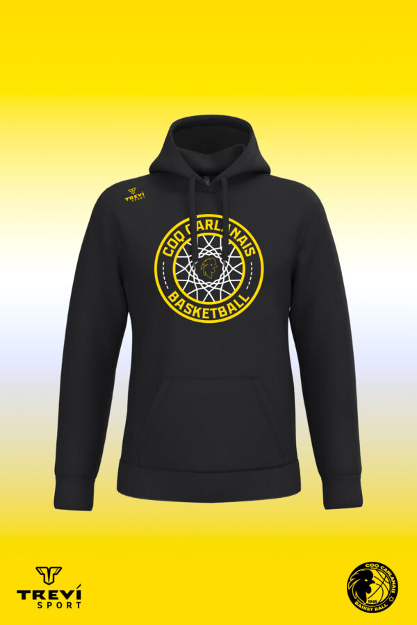 Sweat capuche coton Noir CCBB -25/26