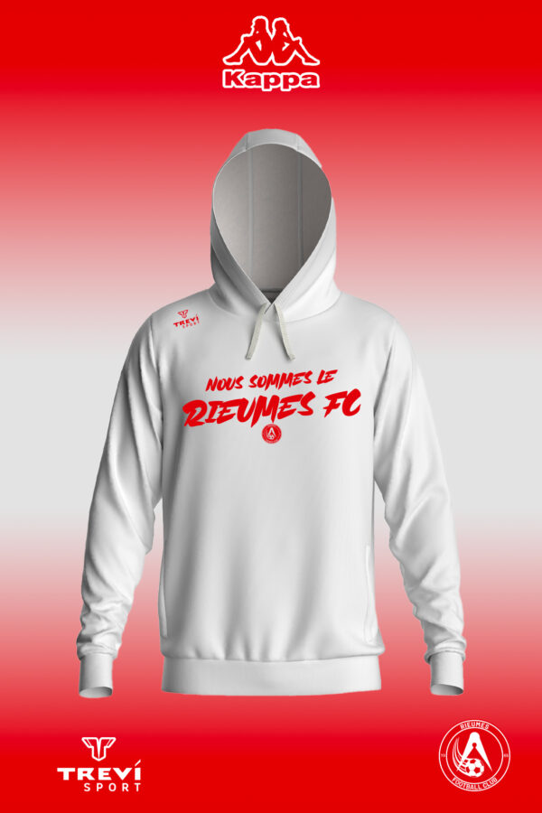 Sweat capuche Blanc JALVO Rieumes FC