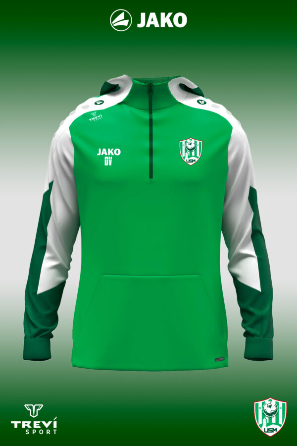 Sweat capuche Dynamic Vert Mas Azil - 25/26