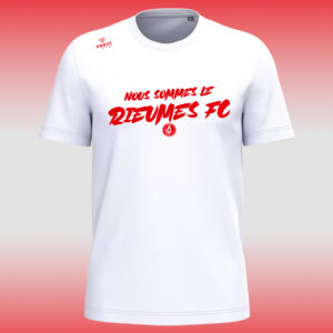 Tshirt COTON BIO Blanc Rieumes FC