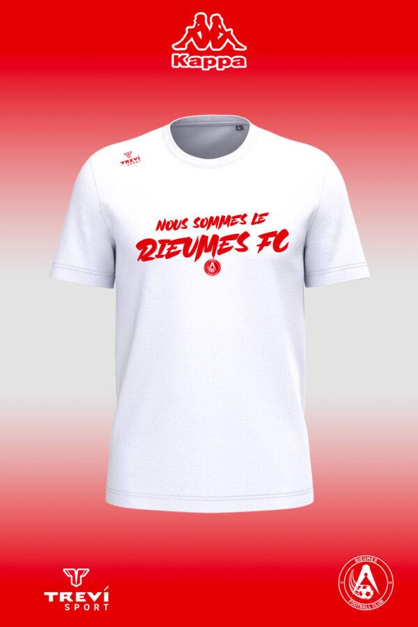 Tshirt COTON BIO Blanc Rieumes FC