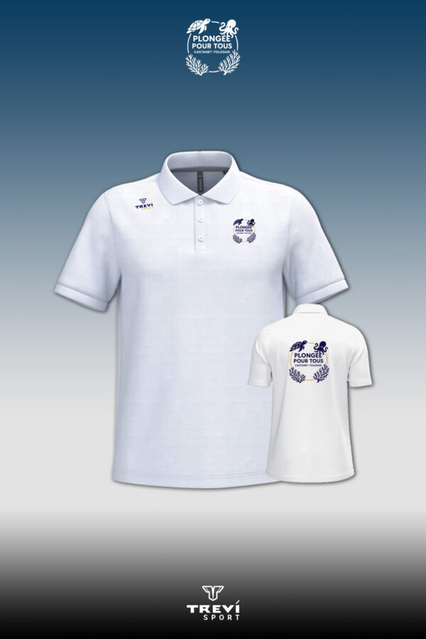 Polo piqué manches courtes Blanc PPT - 25/26