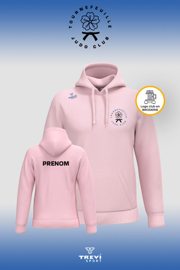 Sweat coton capuche brodé JCT - 25/26