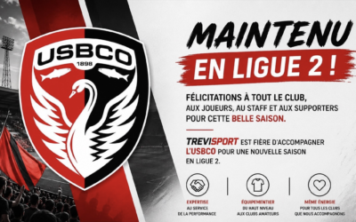 Maintien en Ligue 2 : l’USBCO récompensée pour sa combativité, TREVISPORT fier de poursuivre l’aventure