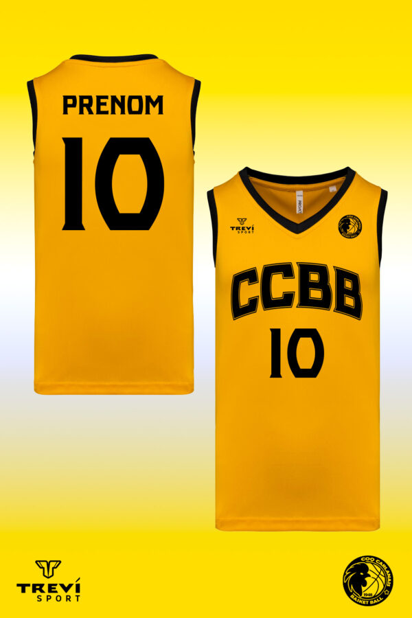 Maillot basket Jaune CCBB