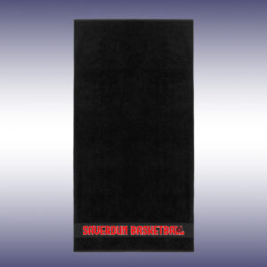 Serviette coton 50x100cm noir   - UAS BASKET