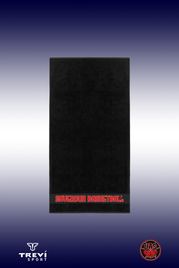 Serviette coton 50x100cm noir   - UAS BASKET