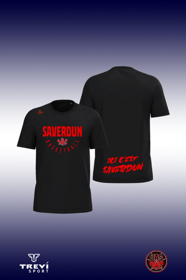 T-shirt coton noir - UAS BASKET