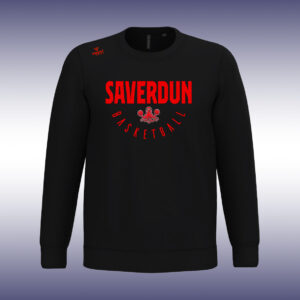 Sweat col rond noir - UAS BASKET