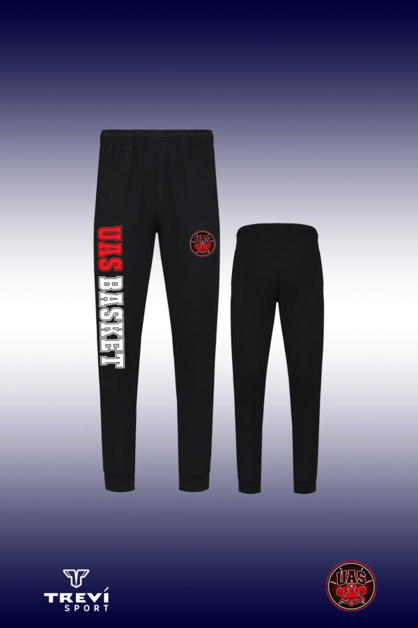 Pantalon coton fin noir - UAS BASKET