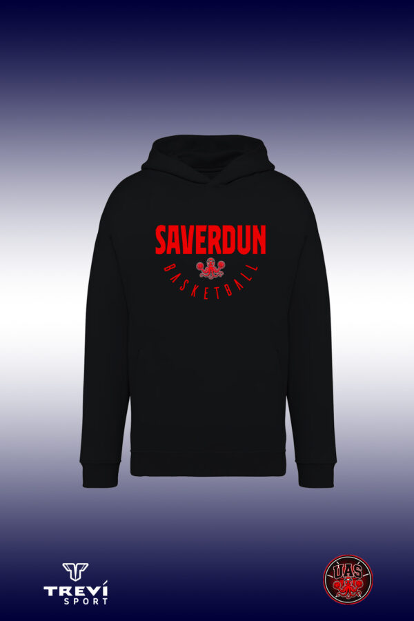 Sweat capuche oversize noir - UAS BASKET