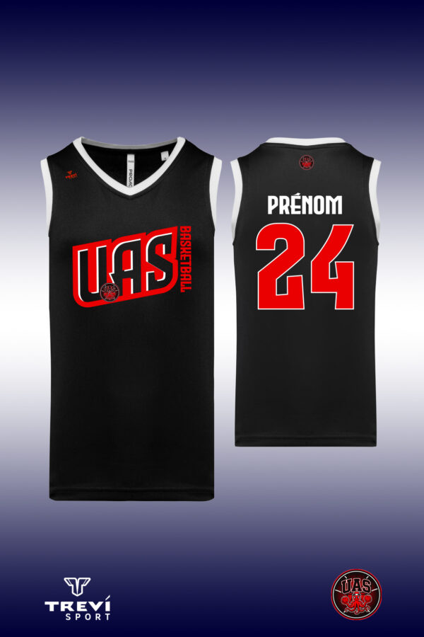 Maillot de basket Noir - UAS BASKET