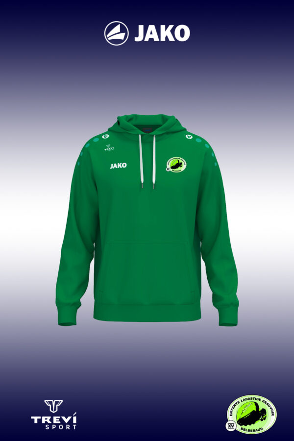 Sweat à capuche One Cotton Vert ELBB - 26/27