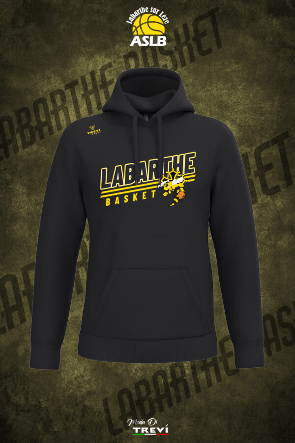 Sweat capuche coton Noir ASLB - 26/27